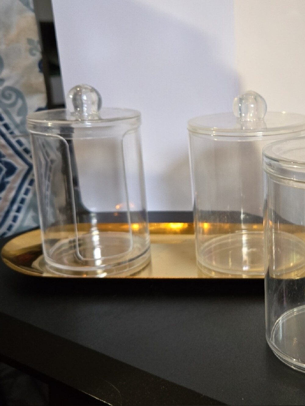 Clear Acrylic Apothecary Jars with Lids - Set of 3